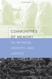 Cover of: Communities of memory by William James Booth