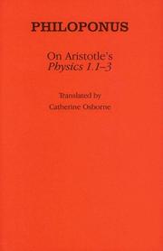 Cover of: On Aristotle's "Physics 1.13"