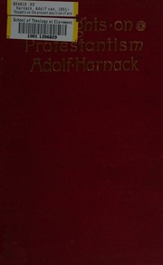 Cover of Thoughts on the present position of Protestantism by Adolf von Harnack