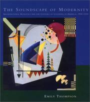 Cover of: The Soundscape of Modernity by Emily Thompson