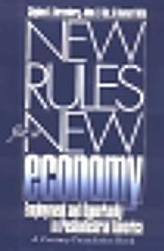 Cover of: New Rules for a New Economy: Employment and Opportunity in Postindustrial America (ILR Press Books)