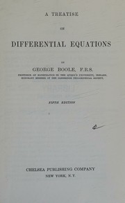 Cover of: A treatise on differential equations