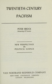 Cover of: Twentieth-century pacifism.