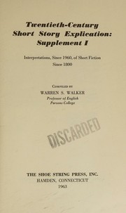 Cover of: Twentieth-century short story explication: interpretations, 1900-1960 inclusive, of short fiction since 1800