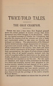 Cover of: Twice told tales.