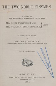 Cover of: The two noble kinsmen