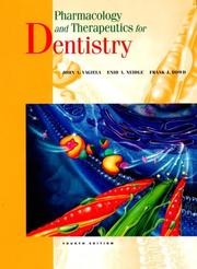 Cover of: Pharmacology and therapeutics for dentistry