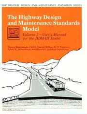 Cover of: Users Manual for the HDM-Model (World Bank)