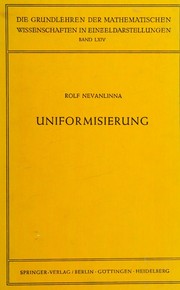 Cover of: Uniformisierung