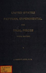 Cover of: United States pattern: experimental and trial pieces.