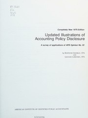 Cover of: Updated illustrations of accounting policy disclosure by Hortense Goodman, Hortense Goodman
