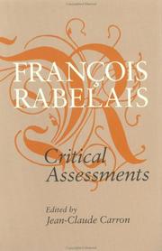 Cover of: François Rabelais: critical assessments