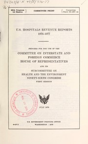 Cover of: U.S. hospitals revenue reports, 1976-1977