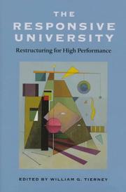 Cover of: The responsive university by edited by William G. Tierney.