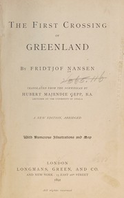 Cover of: The first crossing of Greenland