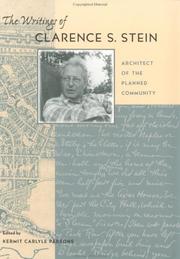 Cover of: The writings of Clarence S. Stein by Clarence S. Stein