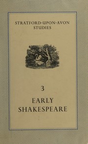 Cover of: Early Shakespeare.