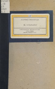 Cover of: Zapiski pisateli͡a by M. Art͡sybashev, M. Art͡sybashev