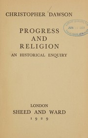 Cover of: Progress and religion: an historical enquiry.