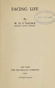 Cover of: Facing life