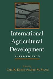 Cover of: International agricultural development