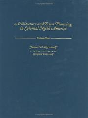 Cover of: Architecture and Town Planning in Colonial North America (Creating the North American Landscape)