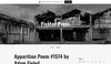 Cover of: Fixator Press: Apparition Poem #1574