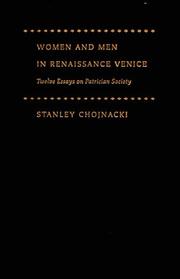Cover of: Women and Men in Renaissance Venice | Stanley Chojnacki