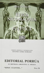 Cover of Etica nicomaquea ; Política by Aristotle