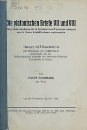 Die platonischen Briefe VII und VIII