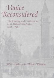 Cover of: Venice Reconsidered: The History and Civilization of an Italian City-State, 1297--1797