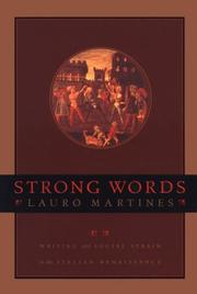 Cover of: Strong words by Lauro Martines