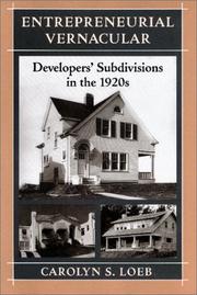 Entrepreneurial Vernacular by Carolyn S. Loeb