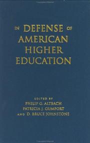Cover of: In Defense of American Higher Education by 