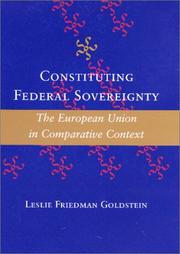Cover of: Constituting Federal Sovereignty by Leslie Friedman Goldstein