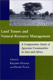 Cover of: Land Tenure and Natural Resource Management by Keijiro Otsuka