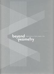 Cover of: Beyond Geometry: Experiments in Form, 1940s-1970s