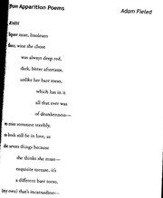 Cover of: Apparition Poem #1488 by Adam Fieled