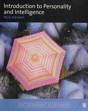 Cover of: Introduction to Personality and Intelligence by Nick Haslam, Nick Haslam