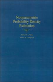 Cover of: Nonparametric Probability Density Estimation (Johns Hopkins Studies in the Mathematical Sciences)