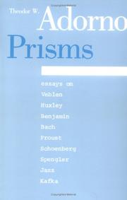 Cover of: Prisms by Theodor W. Adorno