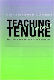 Cover of: Teaching without Tenure by Roger G. Baldwin, Jay L. Chronister
