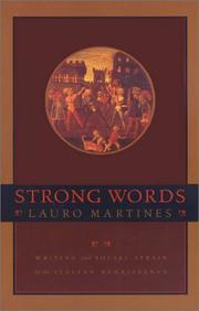 Cover of: Strong Words: Writing and Social Strain in the Italian Renaissance