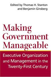 Cover of: Making Government Manageable | 