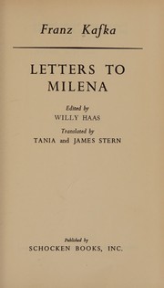 Cover of: Letters to Milena