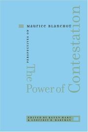 Cover of: The Power of Contestation: Perspectives on Maurice Blanchot