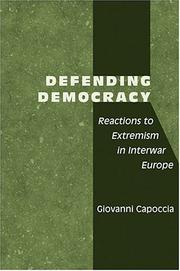 Cover of: Defending Democracy by Giovanni Capoccia
