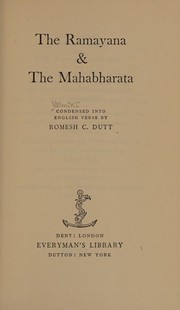 Cover of: The  Ramayana and the Mahabharata
