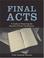 Cover of: Final acts