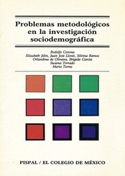 Cover of: Problemas metodológicos en la investigación sociodemográfica